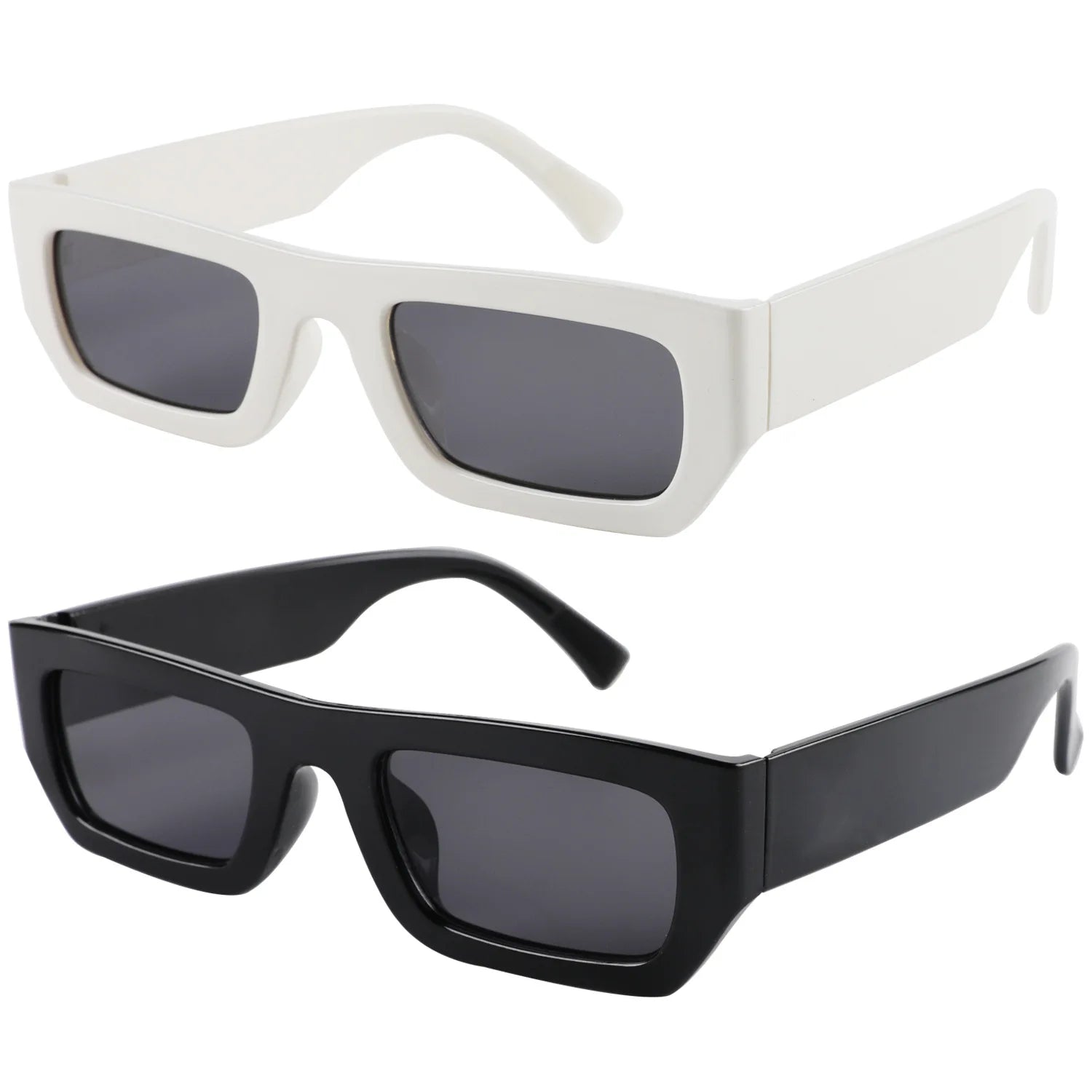 Small Square Frame Unisex Wholesale OEM Custom Promotional PC Sunglasses Gradient Lenses White Options UV Protection Your Logo