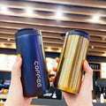 Yeway Tasse a Cafe Tazas Custom  350ML Travel Coffee Mugs with logo Stainless Steel Insulated Tumbler Cups with Spill Proof Lid