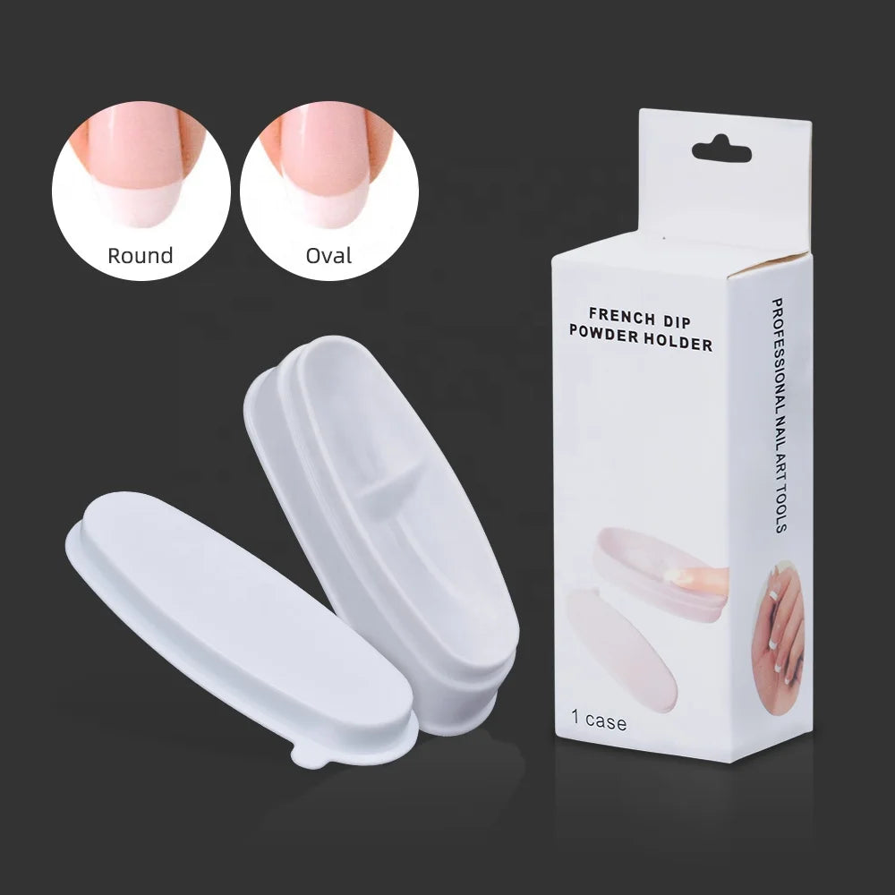 Fashion Nail Dipping Powder French Tray Manicure Mould Nail Dip Container Manicure French Toner Manicure Box Tools