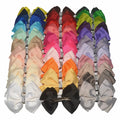Western Double Layer Solid Color Ribbed Ribbon Fabric Bowknot Hairpins Girl Versatile Large Duckbill Hair Clips Accessories
