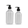 Cheap Price Cosmetic clear Frosted 16oz Plastic Matte 500ml Bottle With Black Shampoo Bottle Pump