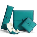 Door Ring Velvet Box Double Open Pu Leather Jewelry Packaging
