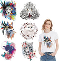 Sublimation Print Watercolor Animal Series Plastisol Printing Heat Transfer Stickers Iron on for Custom Dtf Printing Stickers