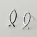 925 Sterling Silver Small Fish Stud Earrings for Women Elegant Wedding Jewelry Pendientes Mujer Moda 2021 Brincos