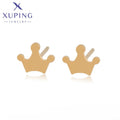 A00794608 XUPING JEWELRY 14K Gold Color Simple Stainless Steel Trendy Fine Hoop Hypoallergenic xuping Earring