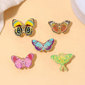 Colorful Butterfly Moth Enamel Pins Cartoon Insect Lepidoptera Specimen Brooch Metal Badge Decoration Pin Jewelry Gift Wholesale