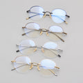 Stock Titanium Eyeglass Frames Custom Logo Unisex Reading Glasses High-end Fashion Artistic 4 Colors 2159