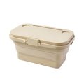 Large Capacity Multifunctional Portable Storage Basket-Outdoor Foldable Convenient Travel Fruit Basket Lid Camping Plastic PP