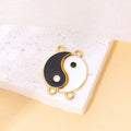 G2719 Wholesale Drip Oil Enamel Tai Chi Bagua Pendants Making Diy Bracelet Necklaces Yin Yang Pendant Charm for Diy Jewelry
