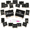 Tailai Polished Mini Chalkboard Sign Food Labels for Party Buffet Wooden Sign Board with Easel Stand