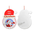 2024 DIY Customized Logo Santa Claus Days Until Christmas Ornament Sublimation Blank Christmas Countdown Calendar Hanging Board