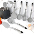 8-Piece Household Stainless Steel Handle Silicone Kitchenware Set Cooking Tool Spatula Spatula Spatula Kitchen Utensils