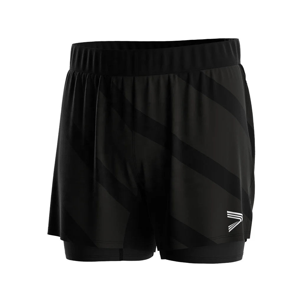 Hot Sale Muscle Quick Dry Workout Mens With Liner Double Decker Fitness 2 in 1 Running Gym Short Pants Shorts