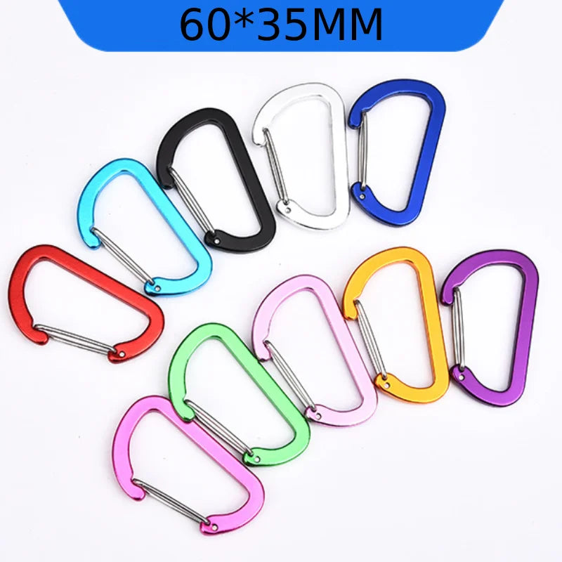 Aluminum Alloy Electrolytic Treated 6cm D Shape Flat Wire Gate Snap Hook for Retail Industry Car Use