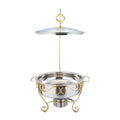 New Design Modern Luxury Stainless Steel Gold Heater Chaffing Dish Buffet Food Warmer SetHanging Decorative Fancy  Chafing Dish
