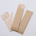 Wooden Cutlery Set | Compostable Cutlery Without Wood Splinters Biodegradable and Eco-friendly | for Outdoor Parties and More