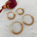 Factory Stock Fashion 18k Gold-plated Stainless Steel Huggie Mesh Earrings Geometric Design Women's Jewelry Suitable for Parties