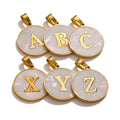Tarnish Free Stainless Steel Round Letter Pendants for DIY Letters Pendant Necklace Making
