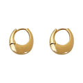 Fashion Luxury Small Thick Gold Ear Rings Chunky Hoop Earrings Lightweight Hang Loop Piercing Circle Earring for Women