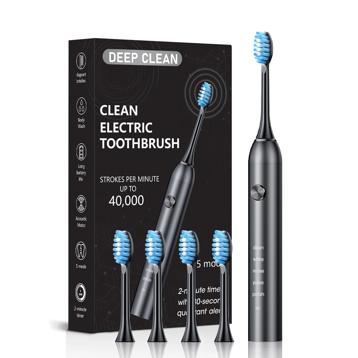 Oral Care Smart Timer Electronic Tooth Brush Rotary Electric Toothbrush  Adult Waterproof Ultrasonic Automatic Tooth Brush