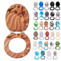 Soft Close Closed Front Beach Shell MDF Toilet Seat Cover Zinc Alloy Hinges 1 Year Warranty BSCI Certified WC Sanitary Bathroom