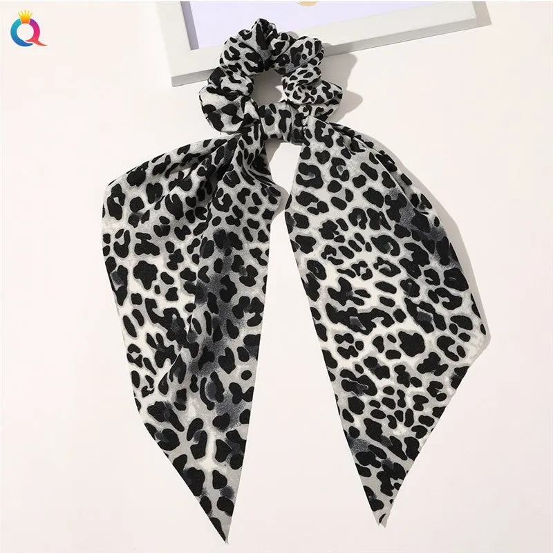 Good Quality Luxury Super Soft Elastic Satin Polyester Hair Bands Long Blue Ribbon Bow Colorful New Design All Skin Types