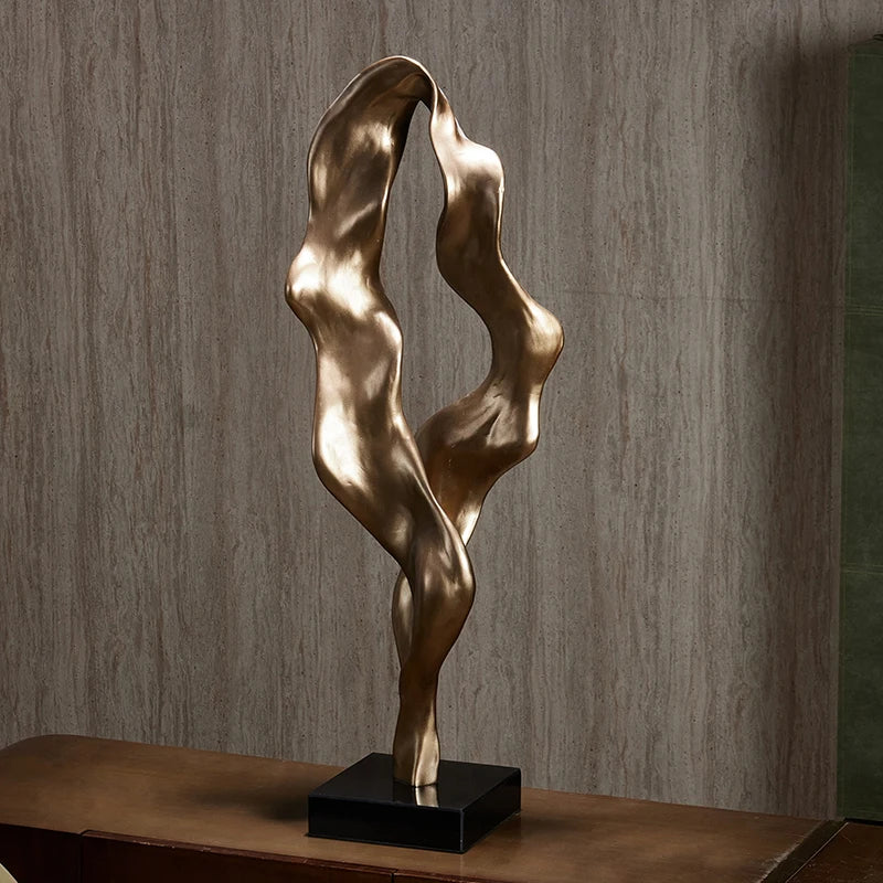 Home Decor Interior Modern Art Gold Living Room Accessories Abstract Luxury Sculpture Decoration Home Decor for Home