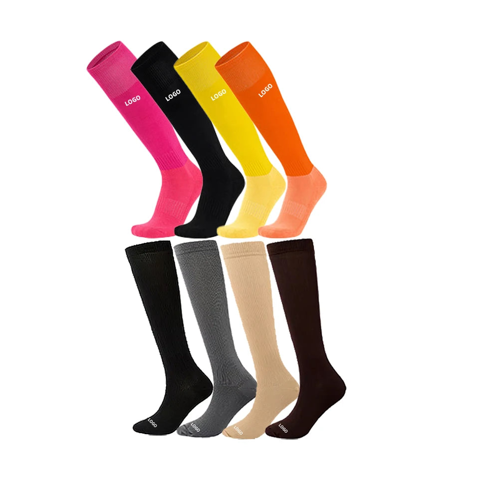 Cotton Custom Non Slip Football Socks Knee High Europe Soccer Stockings Club Breathable Training Running Sports Socks