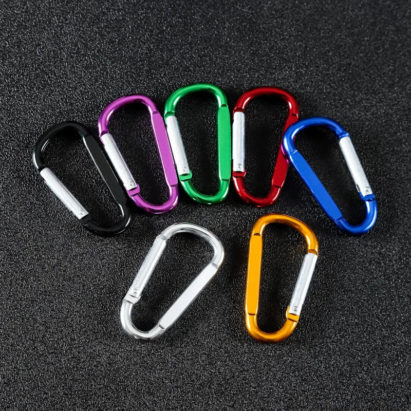 Flattened D-Type Aluminum Alloy Outdoor Climbing Buckle Multi-Functional Outdoor Camping Hook