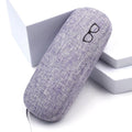 Ready Stock Purple Metal Optical case Linen Glasses case Hard Shell Optical case Canvas Hard Eyeglasses Box