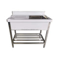 Kitchen Stainless Steel Two Trough One Platform Vegetable Washing Basin Household Vegetable Washing and Dish Washing Sink