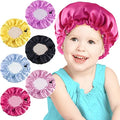 Dyed Silk Kids Bonnet Adjustable Satin Double Draw Rope Toddler Bonnet for Beach Travel Fishing Party Scenes