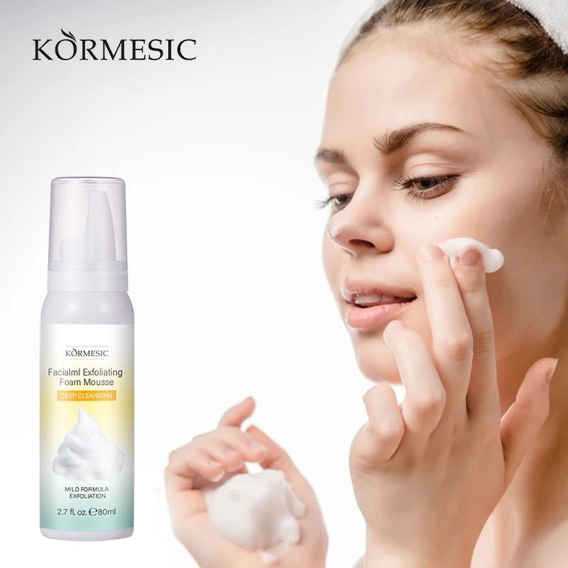 KORMESIC  OEM Facial Exfoliating Foam Mousse Wonder Deep Cleansing Nourishing Collagen Facial Cleanser Mousse