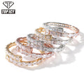 Iced Out Crystal Women Bracelet Bangle Multi Color CZ baguette Shiny Gold Plated Women Bracelet Hip Hop Fashion Jewelry