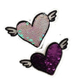 Custom Chenille Felt Patches with Heart-Shaped Sequin Embroidery PVC Garments Logo Badges in Cartoon Style for Hat Usage