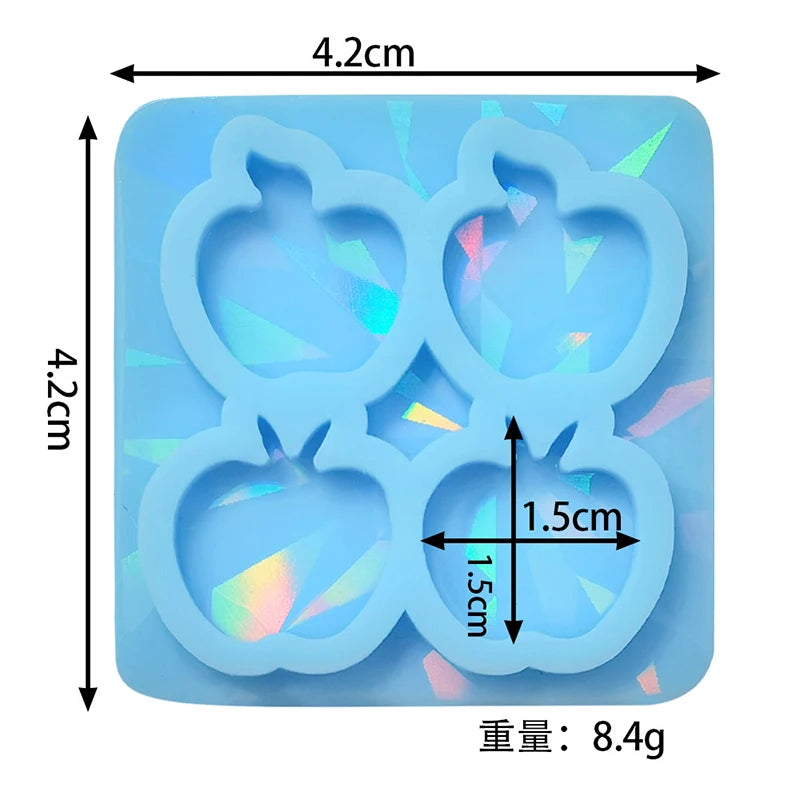 Early Riser Various Shapes Laser Holograph Mold Little Earrings Silicone Mold for Fashion Jewelry Set Pendant Keychain Mouldings