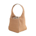 Large Capacity French Market Basket Tote Bag Two Handles Fashionable Summer Beach Straw Bag Letter Travel Beach Bucket Bag