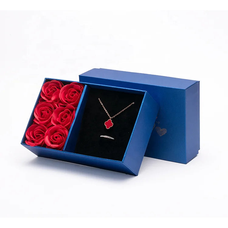 Wholesale Valentine's Day Gifts to Women Save Rose Gift Boxes with Drawers of Jewelry Boxes