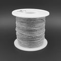 Hot Sale Basic Chain 1.2mm Width Hammered Flat Cable Chain in Roll Sell by Gram 925 Sterling Silver Chain