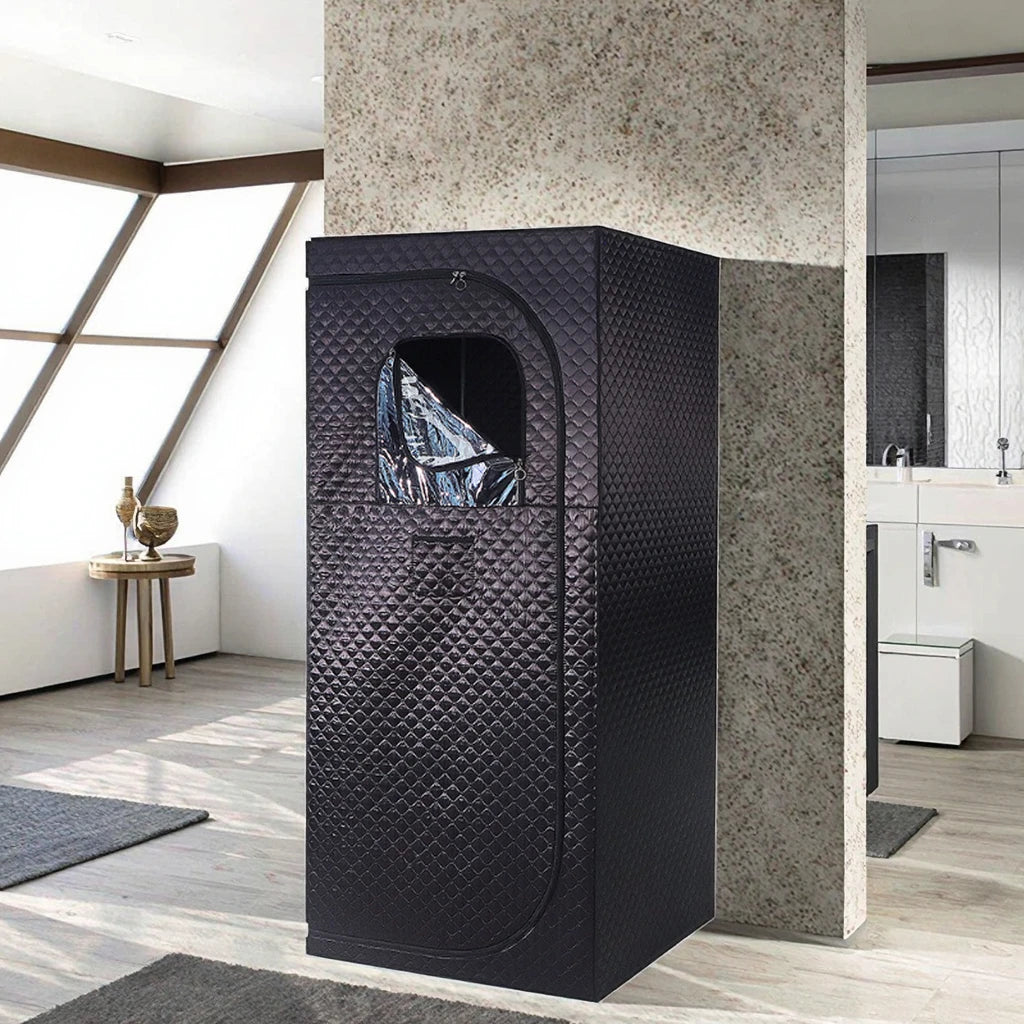 Portable Full-Size Far-Infrared Sauna Room for Home Spa Lightweight Modern Design Dry Steam Remote Control Bathroom