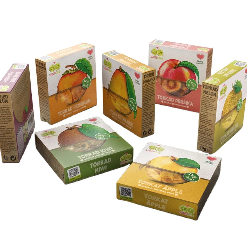 Customizable Food Packaging Box UV Coating Sponge Liner Sugar Nuts Dried Fruit CMYK Printing Disposable Paperboard Mailer Box