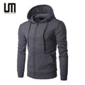 Autumn Men's Long Sleeve Jacket Hoodie Liu Ming Custom Logo Zipper Sweatshirts Trending Made Solid Pattern