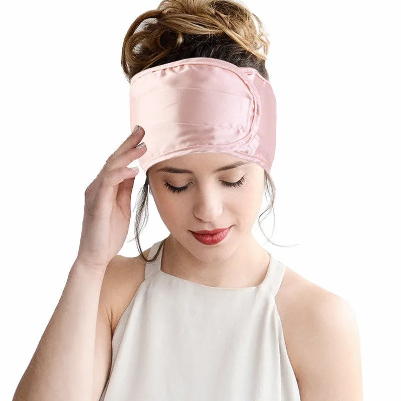 Wholesale Satin Deluxe Foam Mesh Wrap Adjustable Wash Wear Silky Head Wrap Make up Headband Hair Wrap