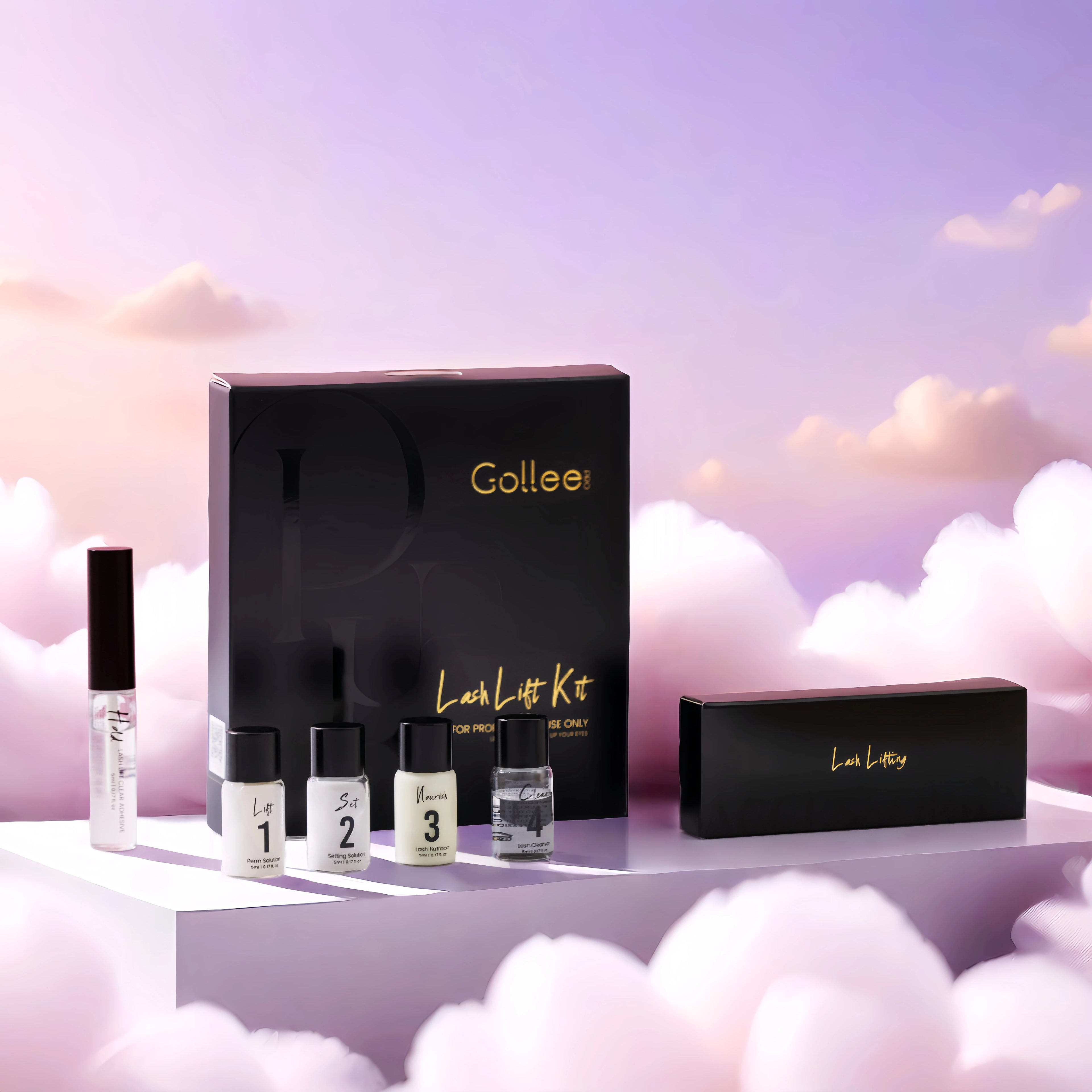 Gollee Eyelash Lifting Set Customized Private Label Eyelash Lifting Kit and Eyebrow Lash Curl Mini Eyes Lash Lift Kit