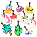 Artigifts Factory Direct Sale Custom Made Sublimation Print Blank Plastic Loop Strap Silicone Luggage Tag Hard Pvc Luggage Tag