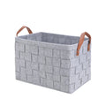 Non Woven Handmade Felt Storage Bag Basket with Logo Living Room OPP Bag Clothing Organizer Single 100% Polyester 3MM Rectangle