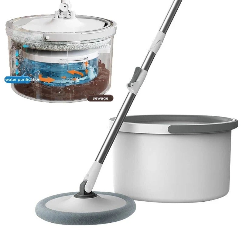 Clean Water & Sewage Separation Mop Microfiber Lazy No Hand-Washing Floor Floating Mop Household Cleaning Tools With Bucket