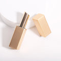 Luxury Plastic Gold Square Lipstick Tube Case 3.5ml Empty Cosmetic Packaging with Screw Cap