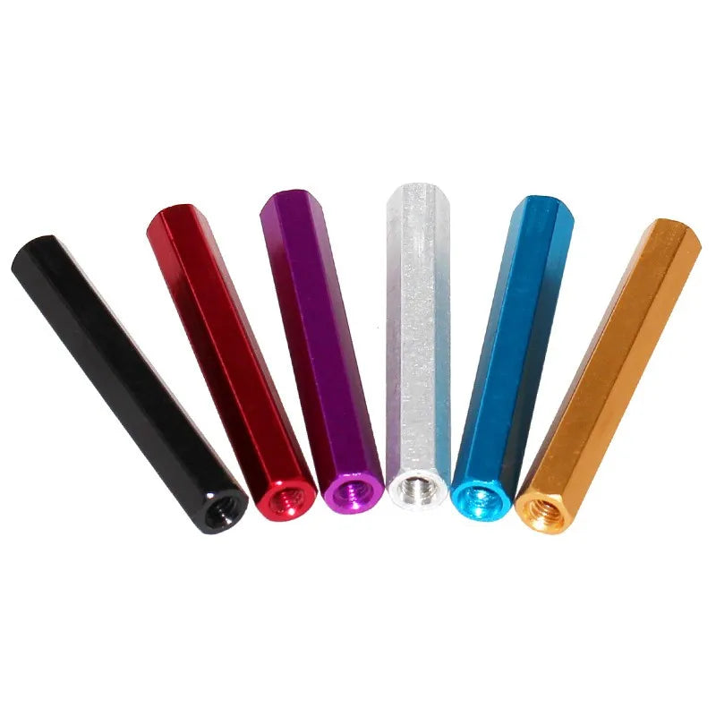 M2 M2.5 M3 X 25mm Aluminum Anodizing Hex Nut Hexagon Long Rod Coupling Connector Stud Standoff Spacer Colorful