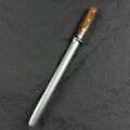 High Carbon Honing Steel Diamond Sharpening Steel Kitchen Knife Blade Sharpener Rod with Solid Wood Handle
